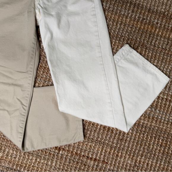 Levi's Women’s Ribcage Straight Ankle Two-toned Cream Tan Jeans Size 24 - Picture 6 of 10